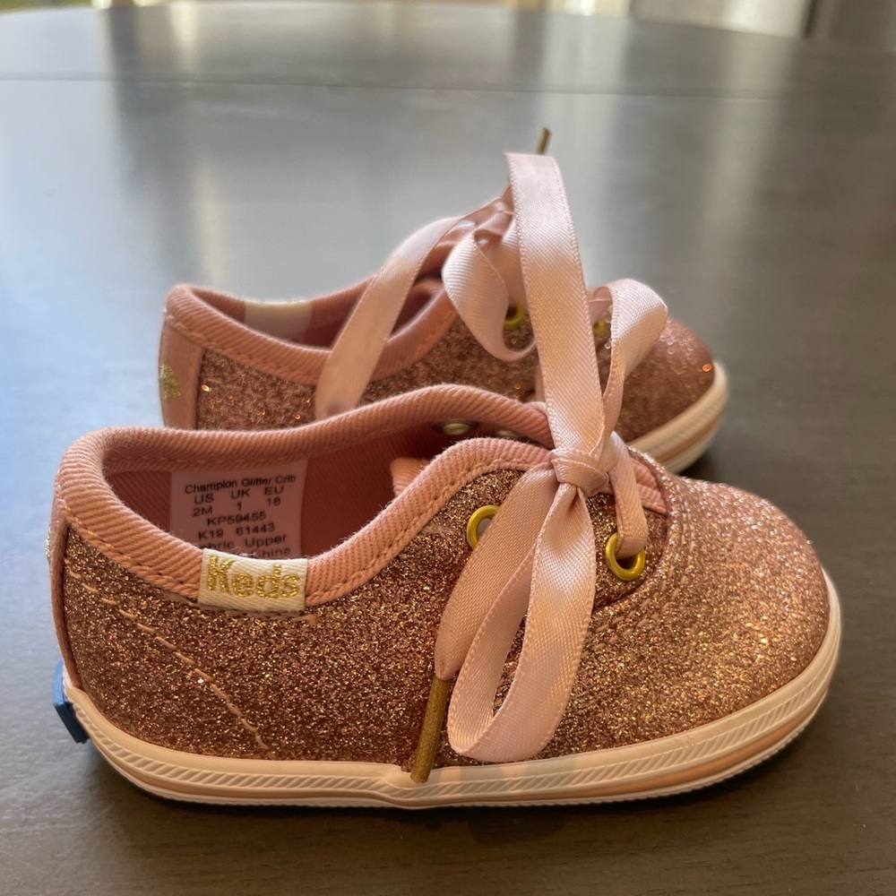 Keds Champion Sneaker- Pink Glitter Kate Spade (Baby)